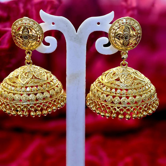 big gold polish  Jhumka