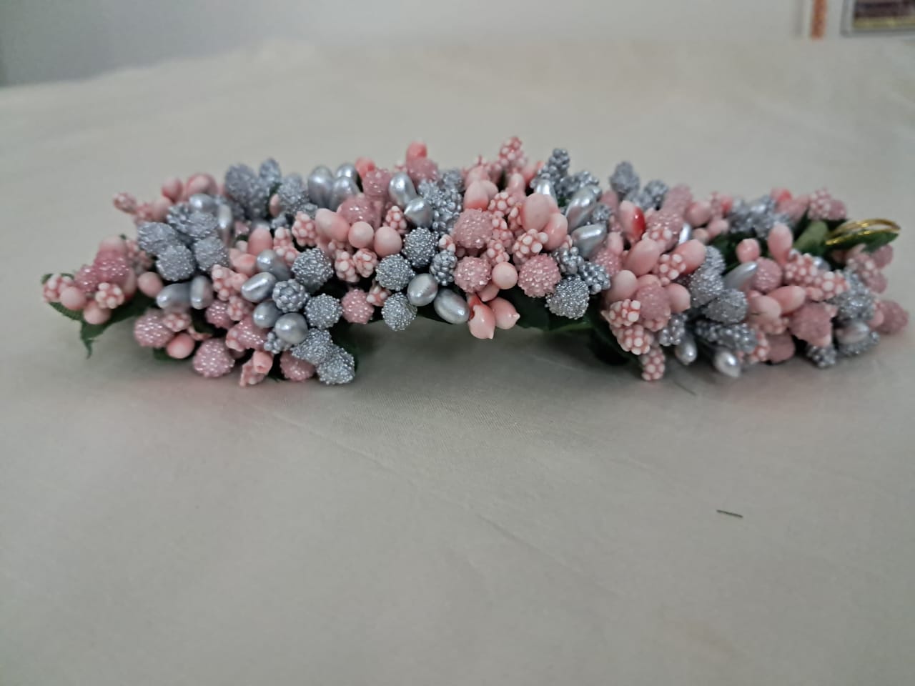 Bridal Artificial Flowers - Pink Grey