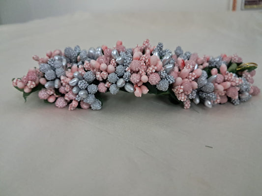 Bridal Artificial Flowers - Pink Grey