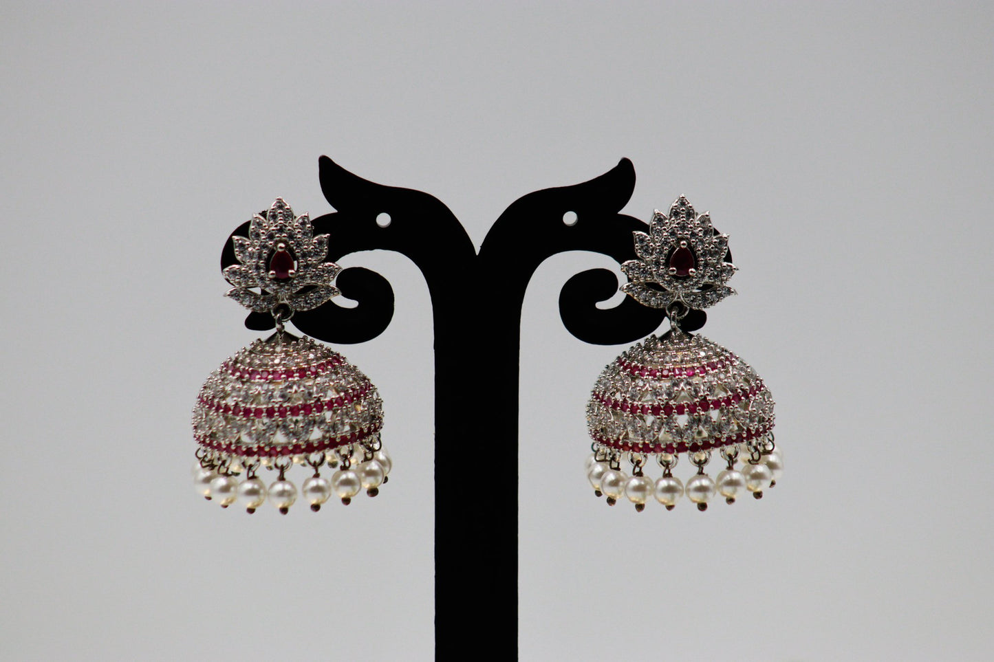 Silver RasaLila Danglers Jhumkas