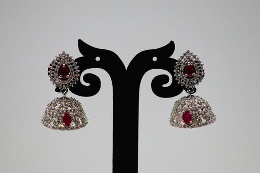 Silver Pearl Jhumkas