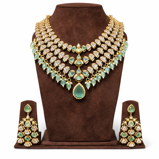 Mint Green Kundan set